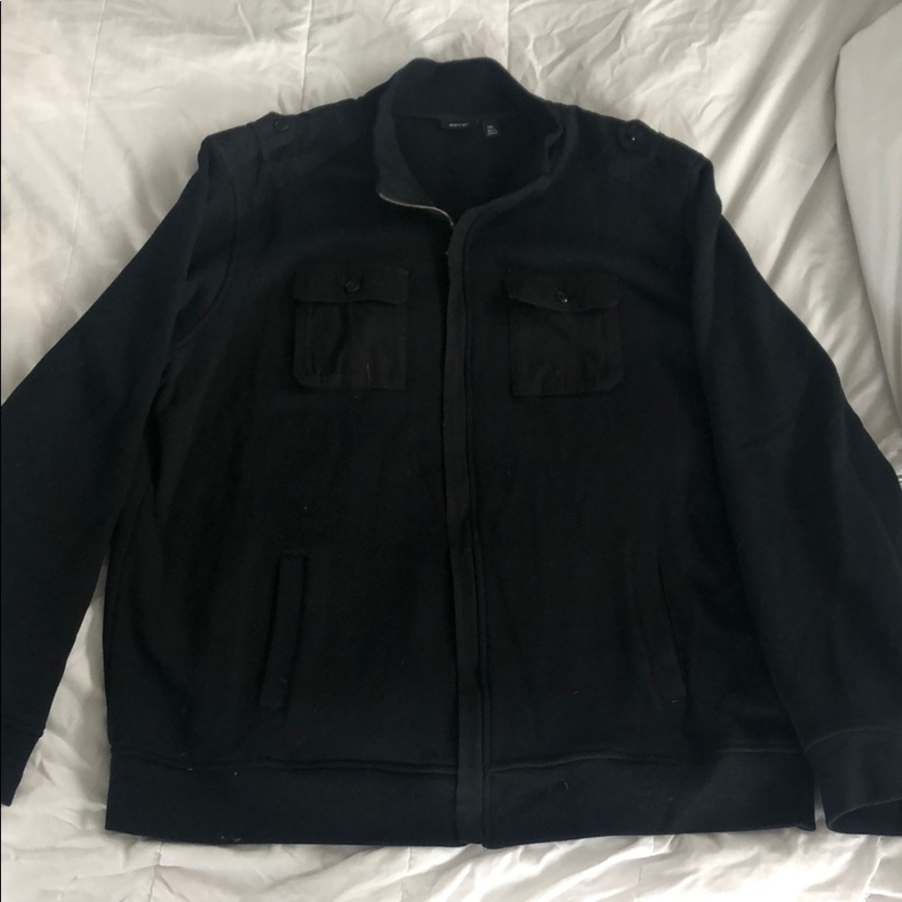 Black zippered sweater